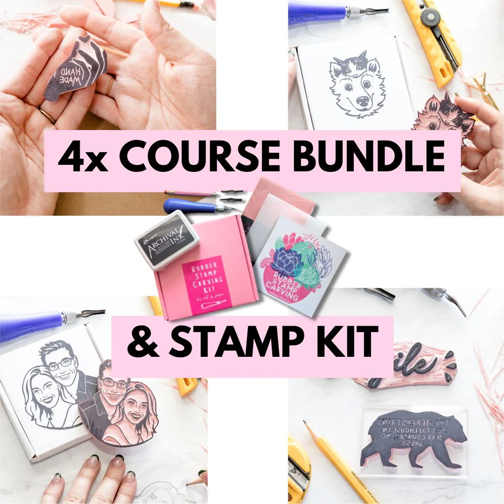 Ultimate Stamp Carving Course Bundle w/ Stamp Kit