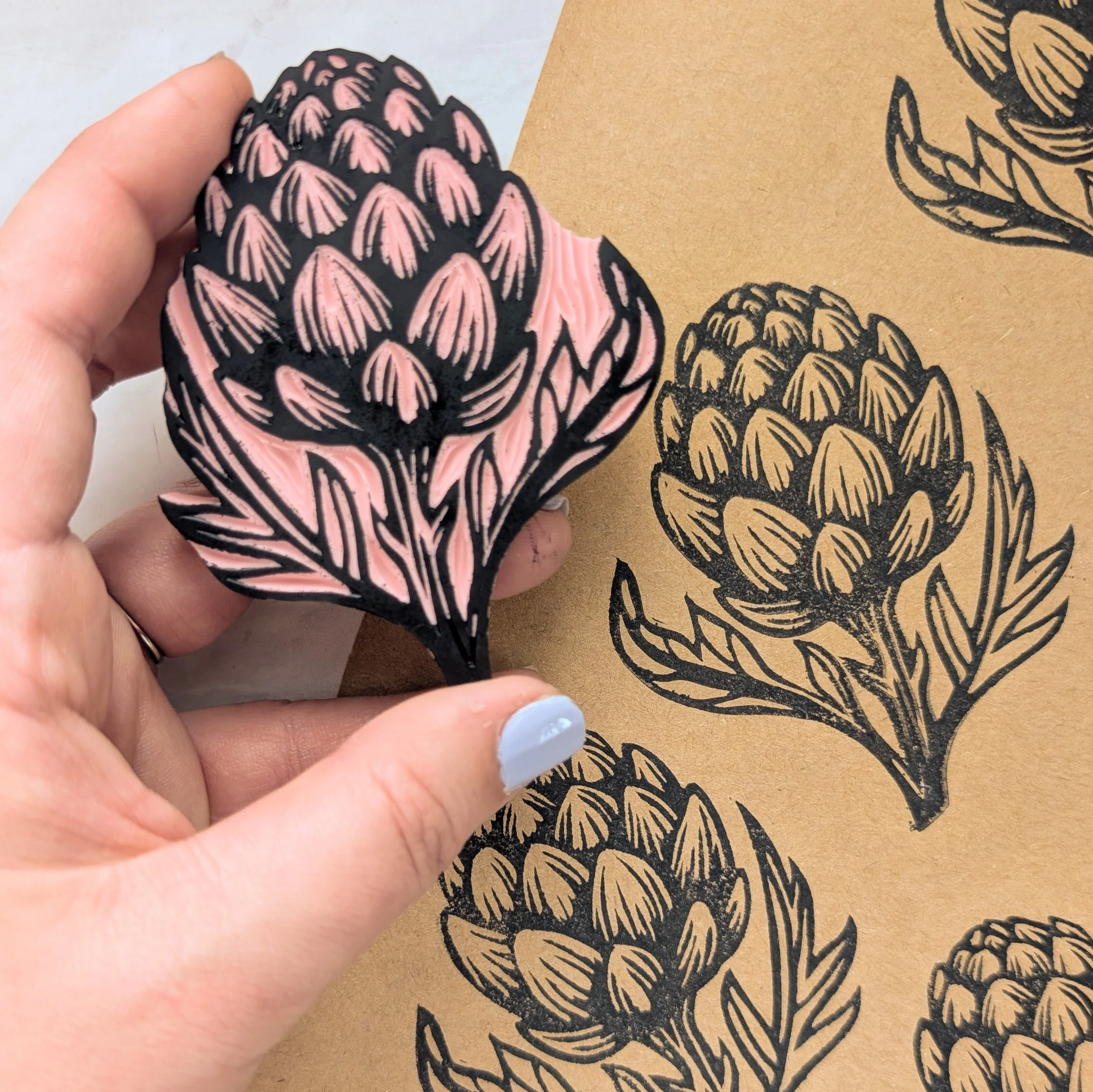 Artichoke Rubber Stamp | Salt & Paper