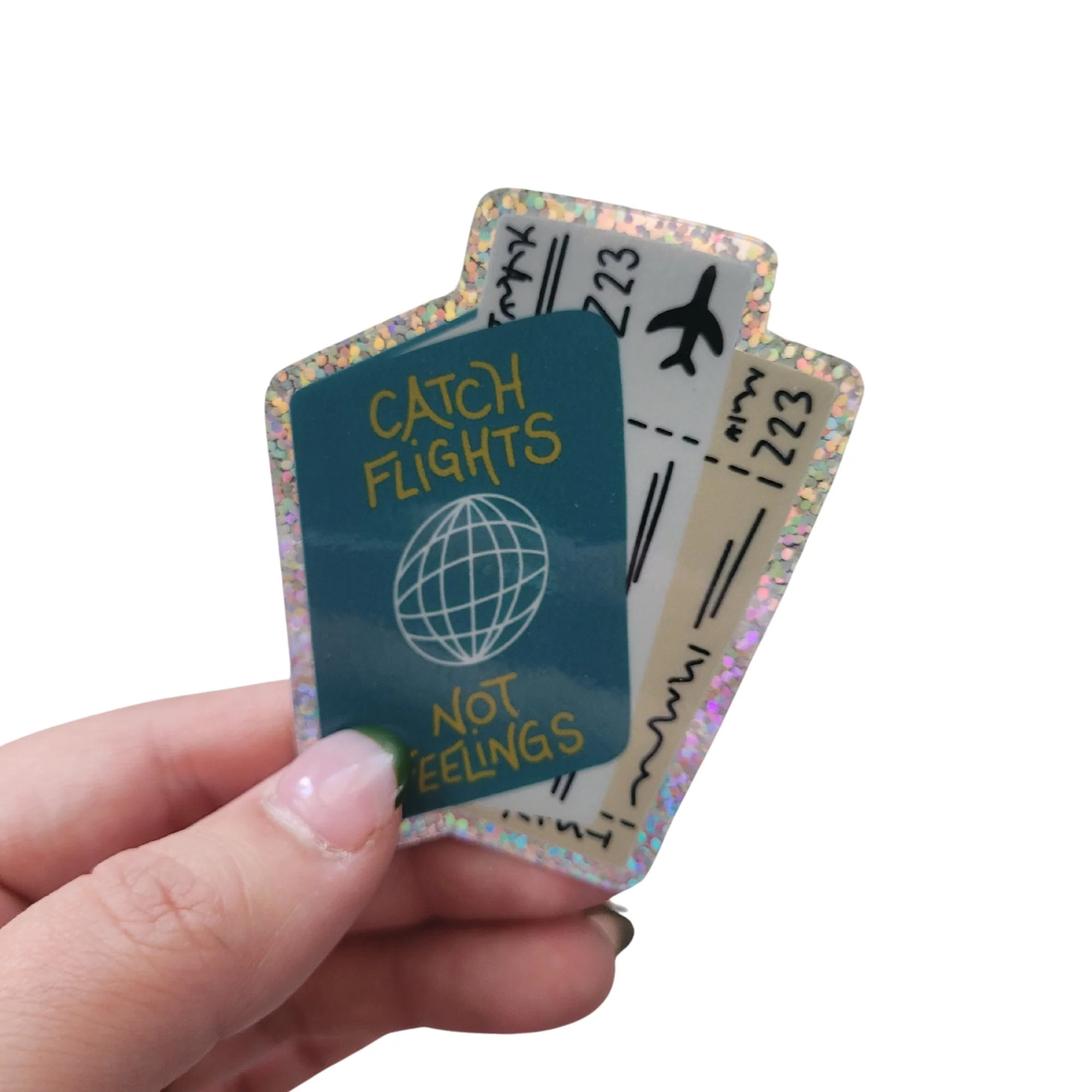 Catch Flights Not Feelings Vinyl Sticker | Salt & Paper - Image 2