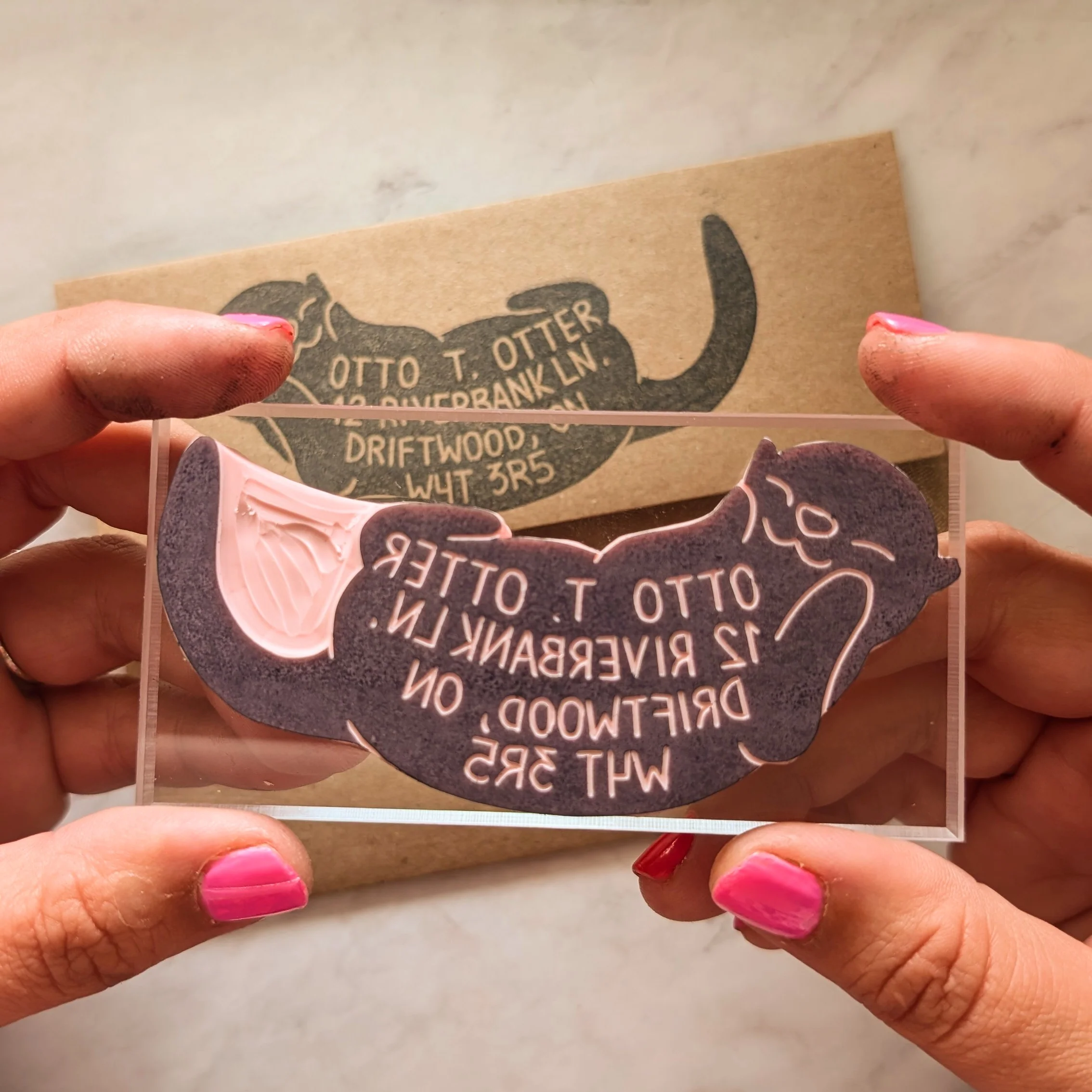 Return Address Otter Stamp | Salt & Paper - Image 2