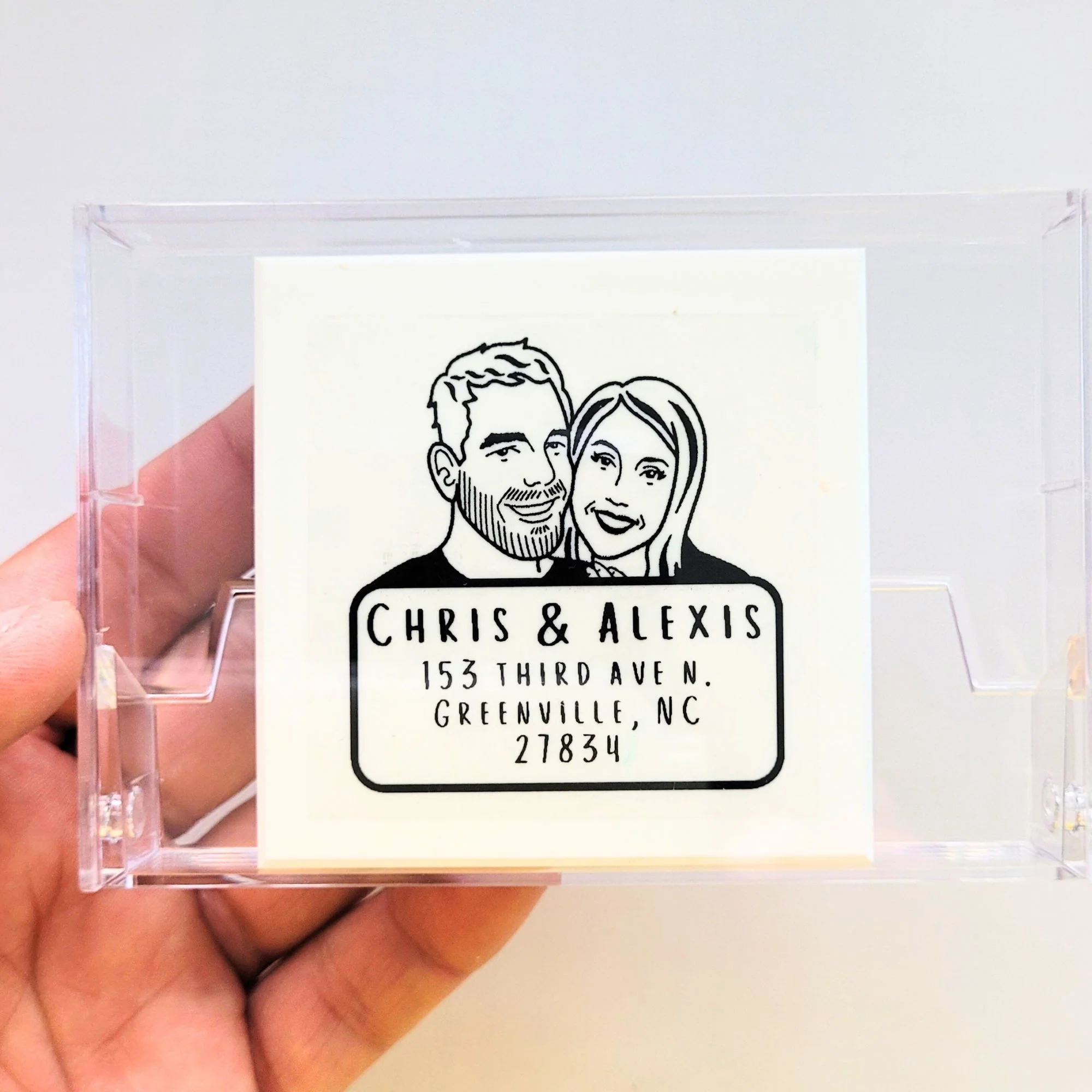 Couples Address Stamp (Pre-Inked) | Salt & Paper - Image 3