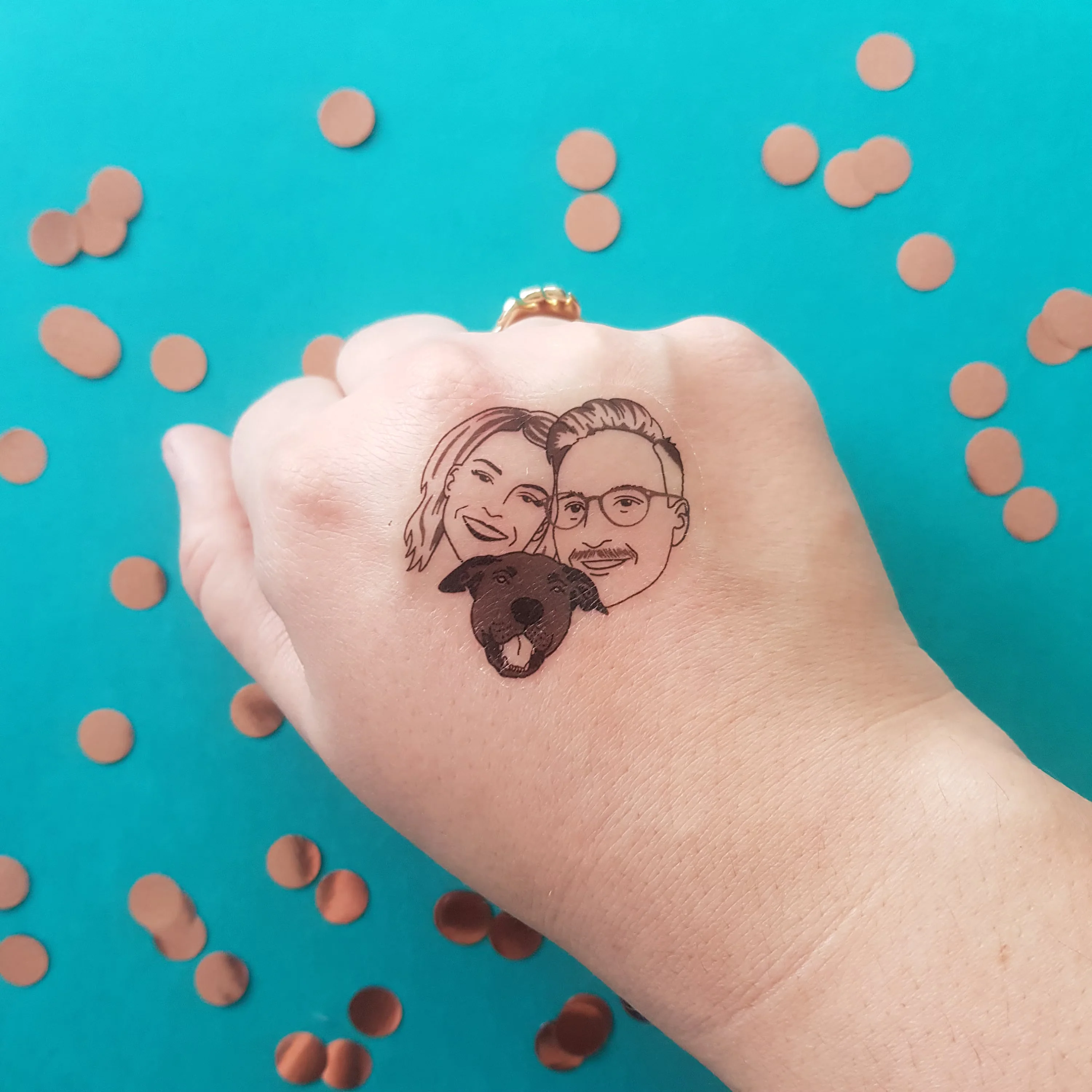 Custom Couples Temporary Tattoos And Digital Illustration | Salt & Paper - Image 7