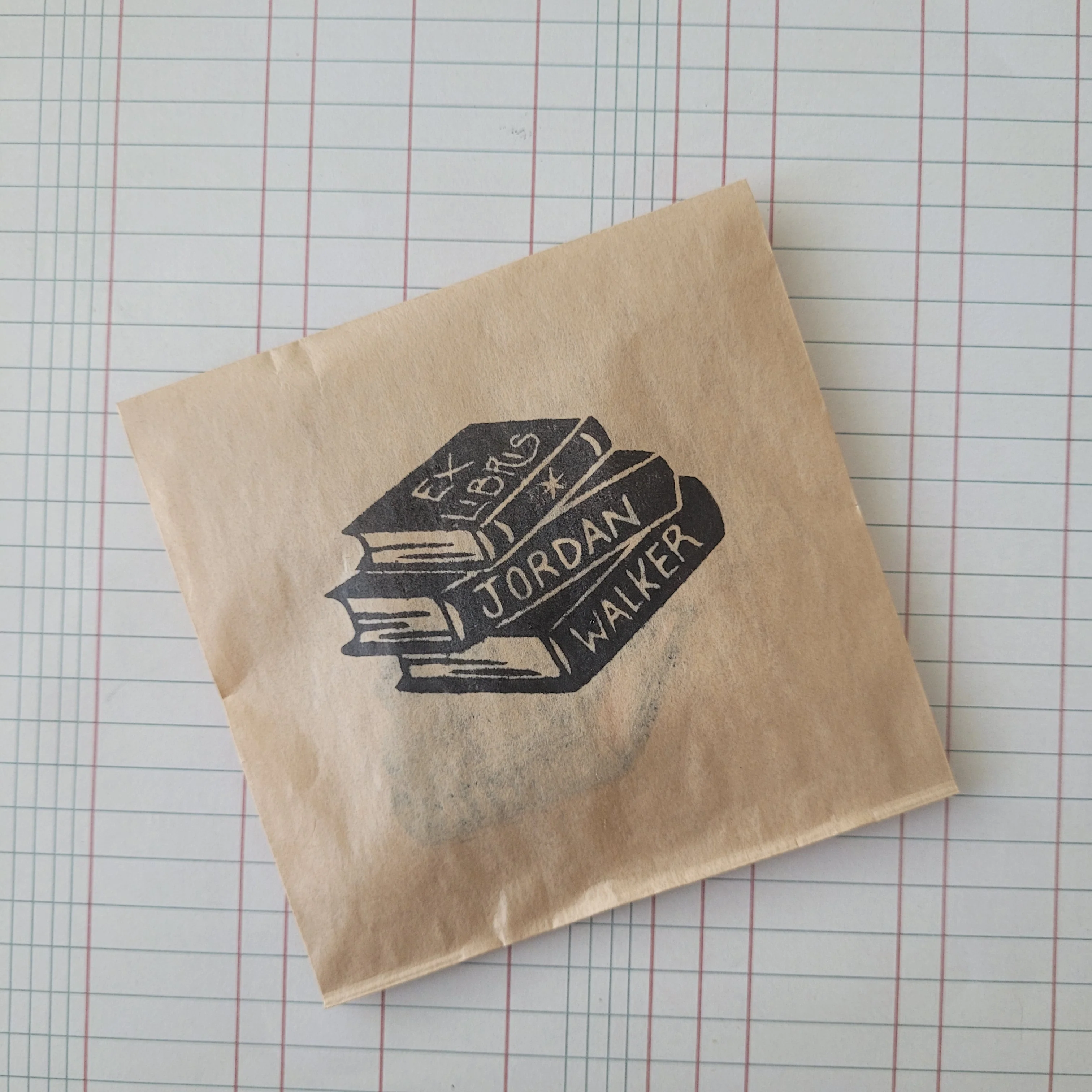 Ex Libris Custom Name Library Rubber Stamp | Salt & Paper - Image 3