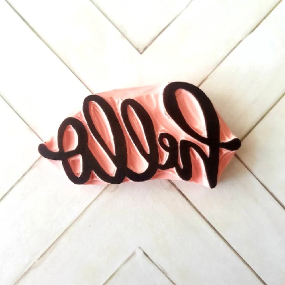 Hand Lettered Hello Stamp | Salt & Paper - Image 6