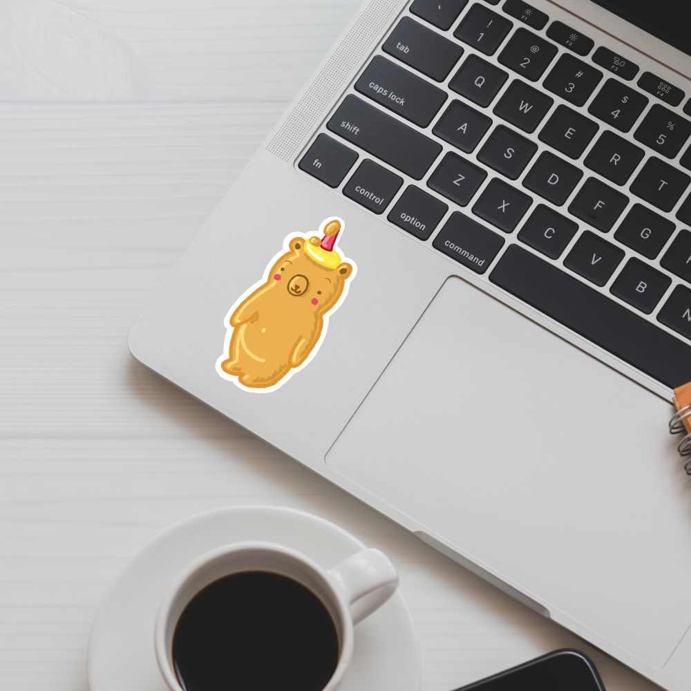 Happy Honey Bear Vinyl Sticker | Wholesale Case 6 - Image 3