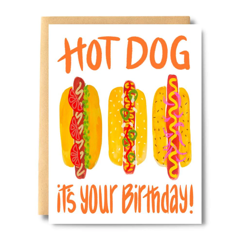 Hot Dog it's Your Birthday Card | Wholesale Case 6