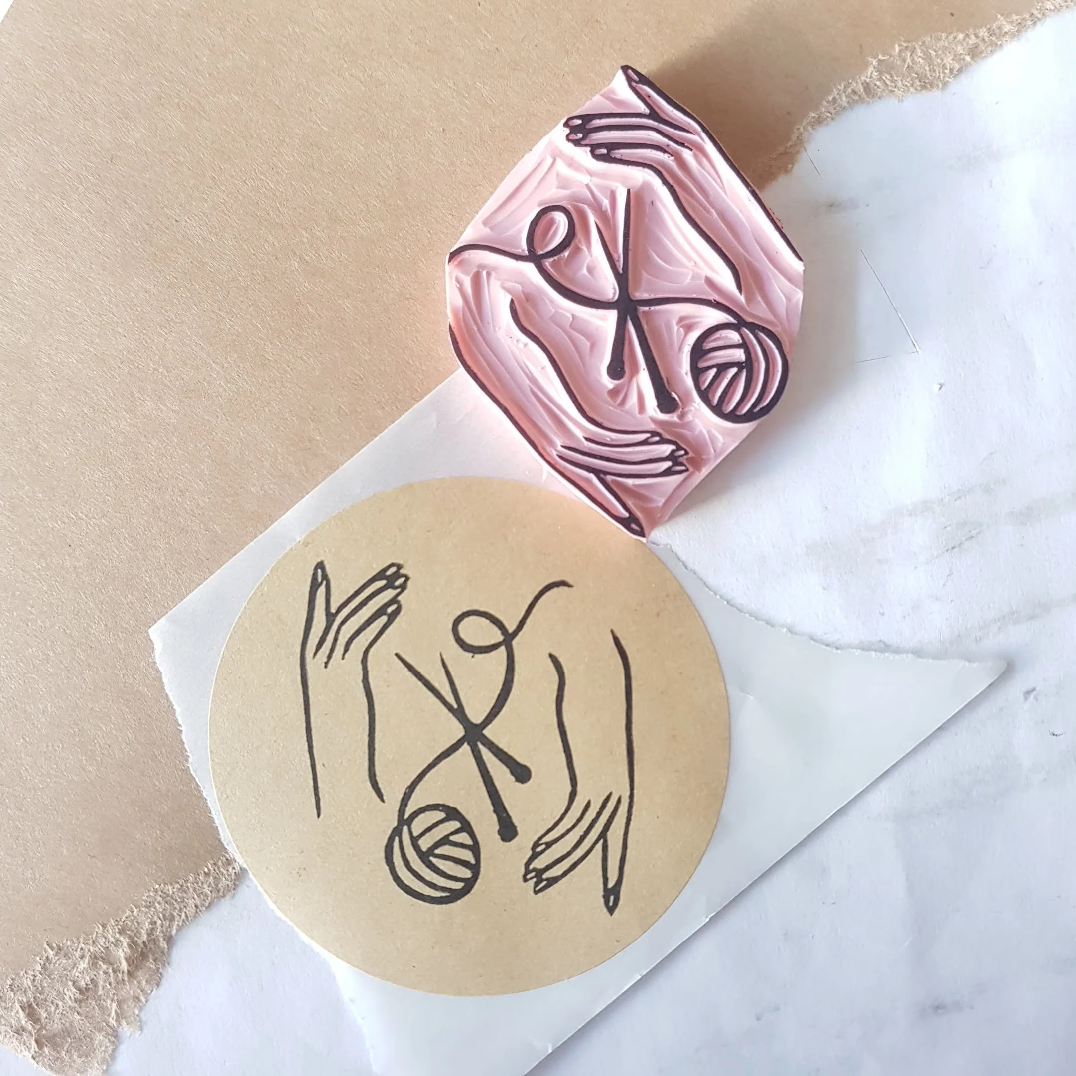 Knitting Needle Rubber Stamp | Salt & Paper - Image 3