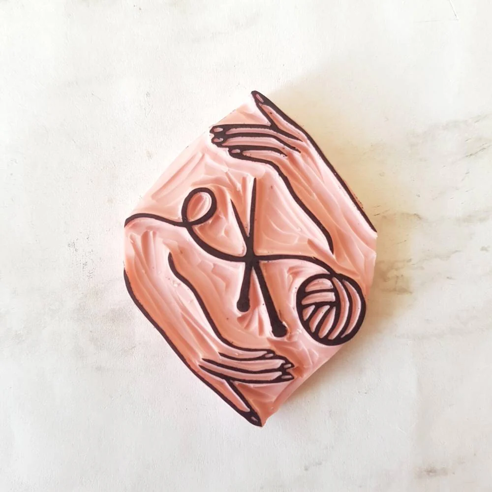 Knitting/Crochet Rubber Stamp | Salt & Paper - Image 2