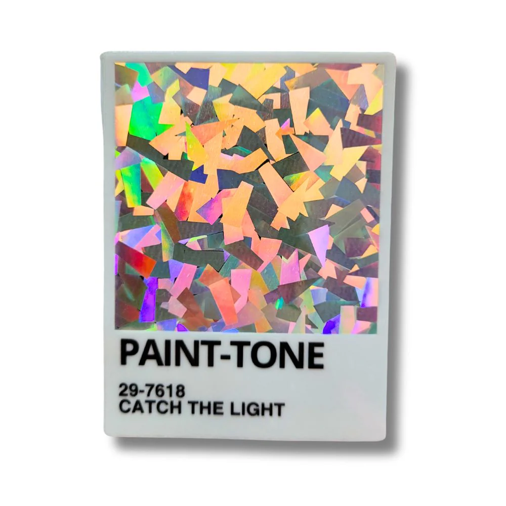 Paint-Tone Shatter Holographic Vinyl Sticker | Salt & Paper