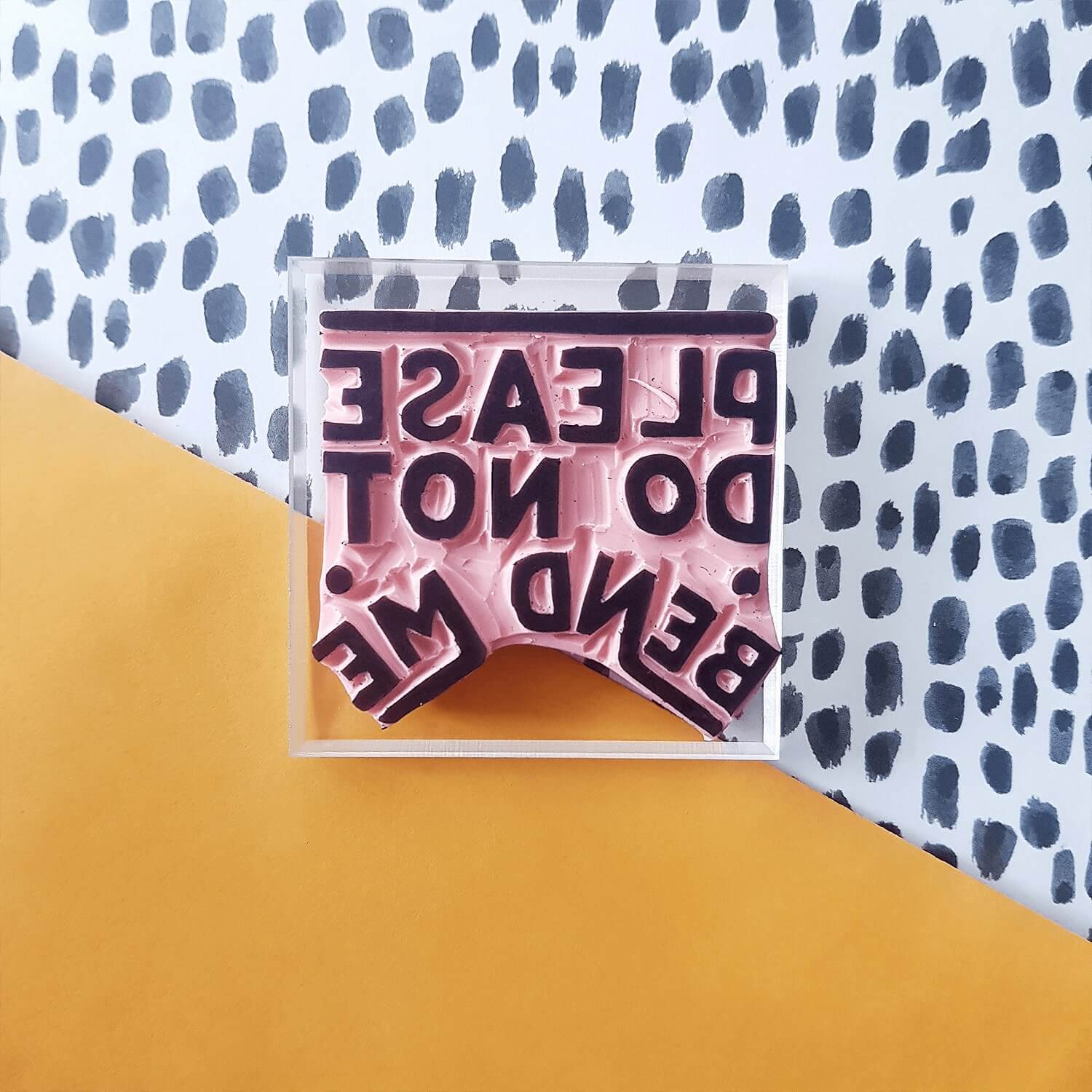 Please Do Not Bend Me Rubber Stamp | Salt & Paper - Image 3