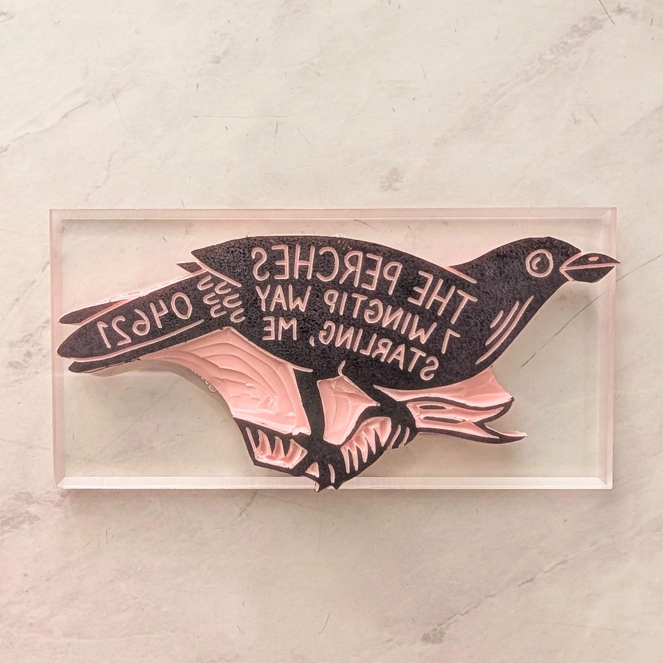 Return Address Black Bird Stamp | Salt & Paper - Image 3