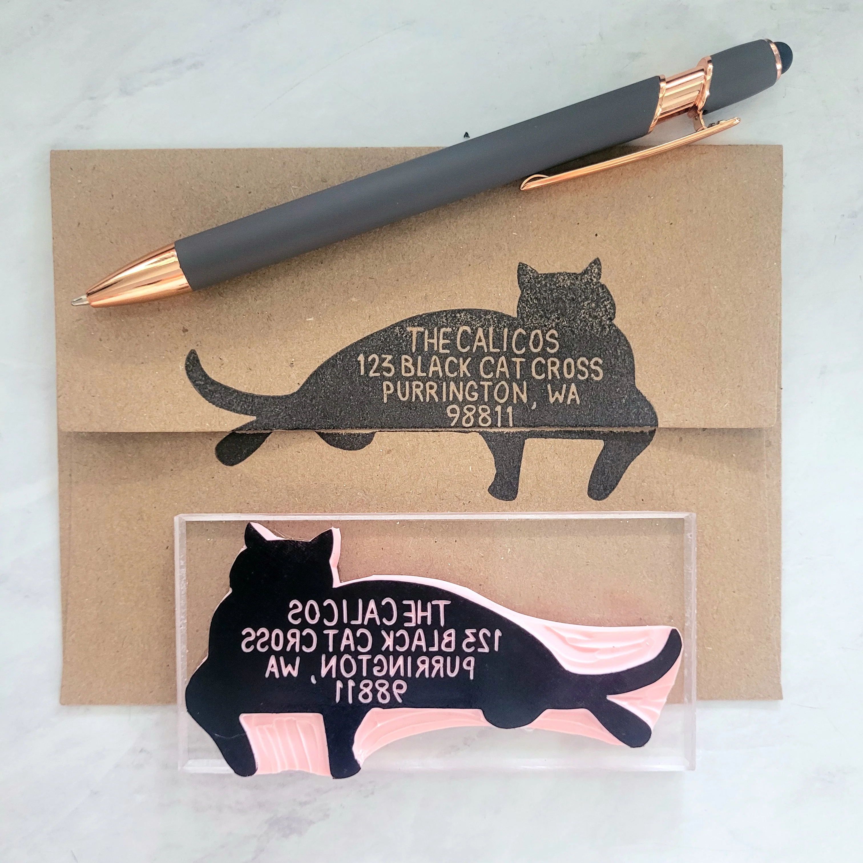 Return Address Cat Stamp | Salt & Paper - Image 3