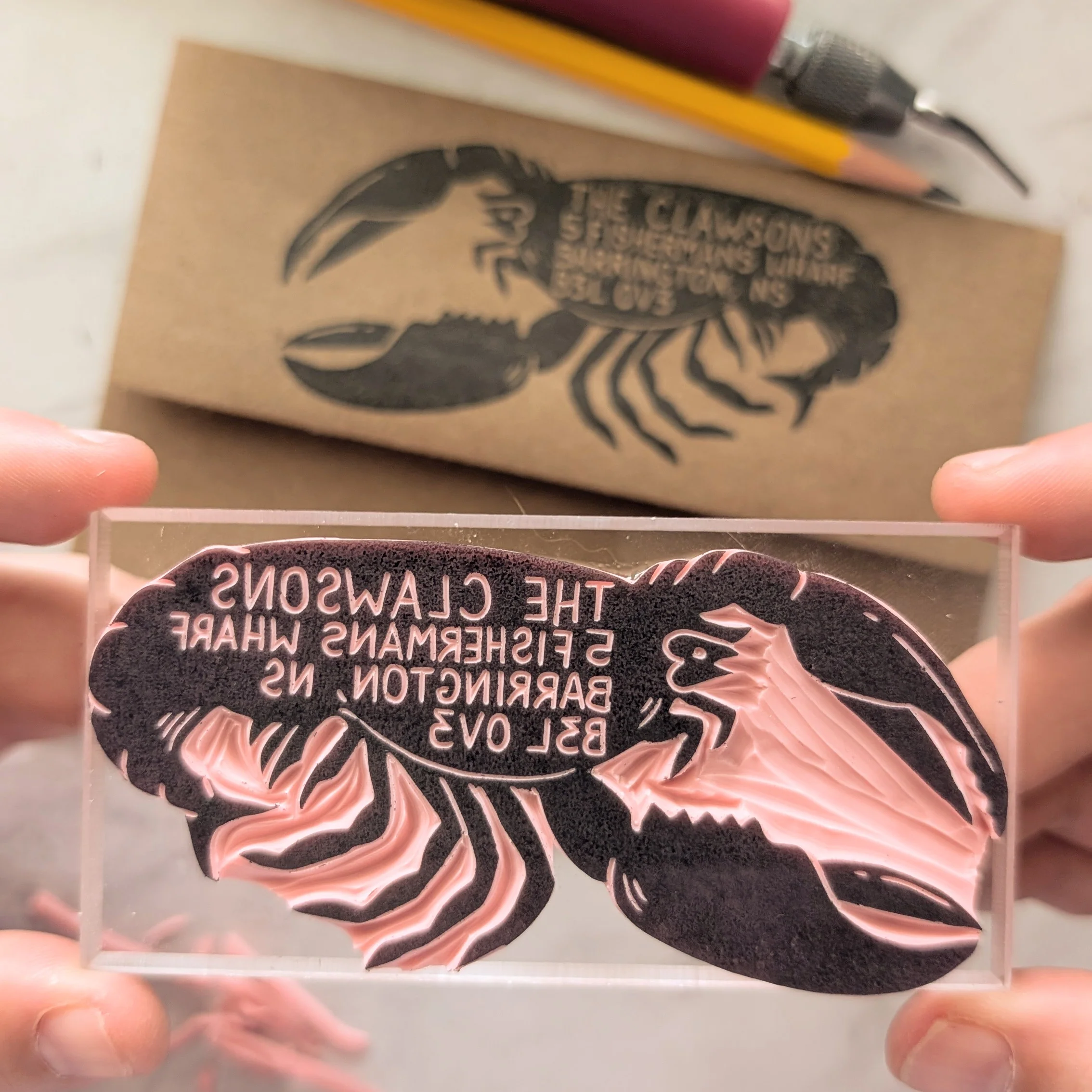 Return Address Lobster Stamp | Salt & Paper - Image 2