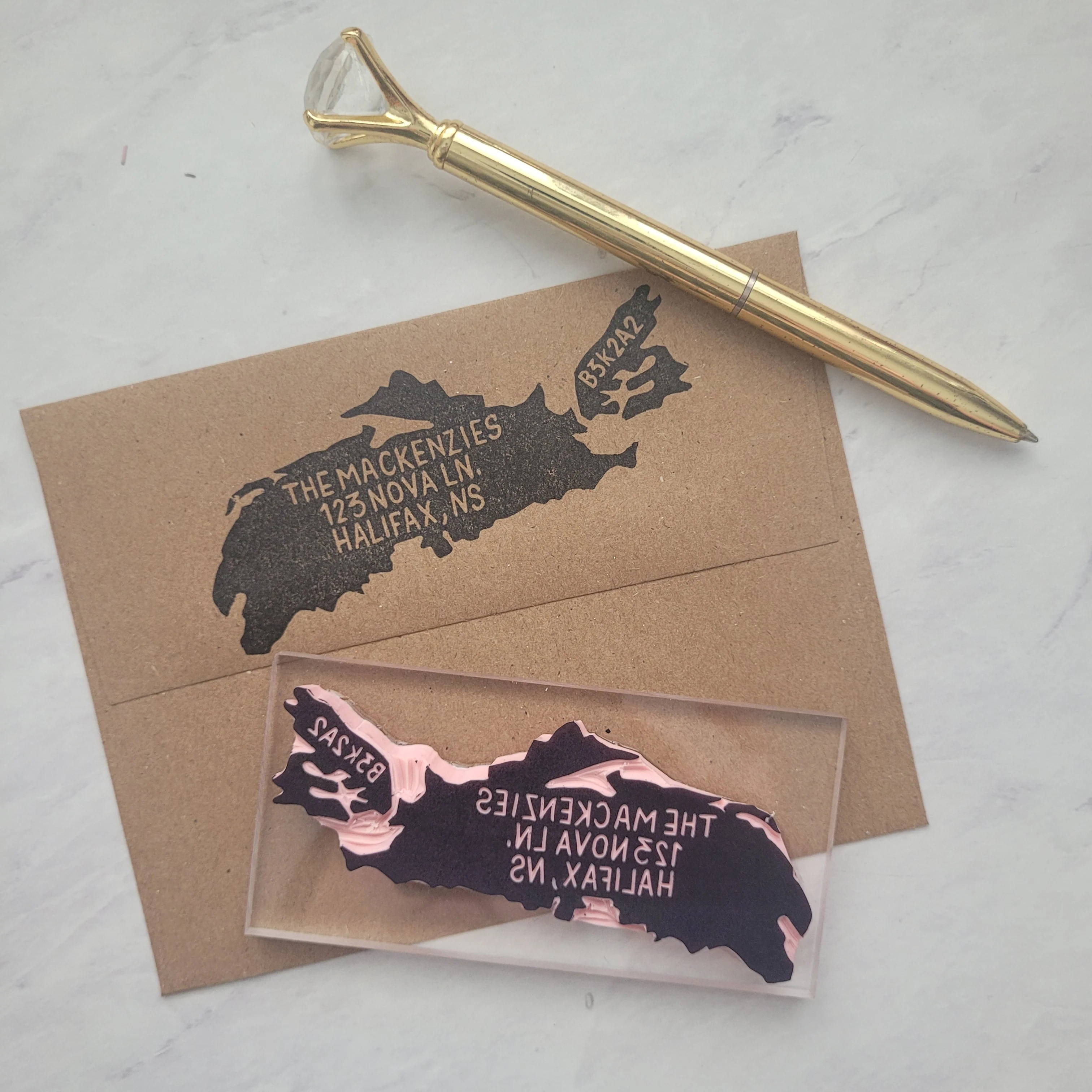 Return Address Province Stamp | Salt & Paper