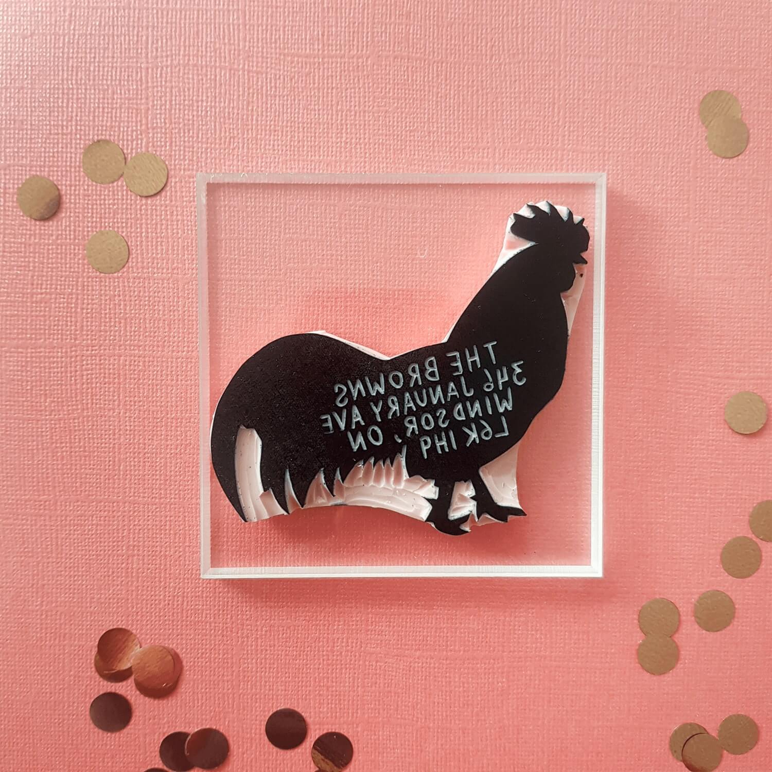 Return Address Rooster Rubber Stamp | Salt & Paper - Image 3