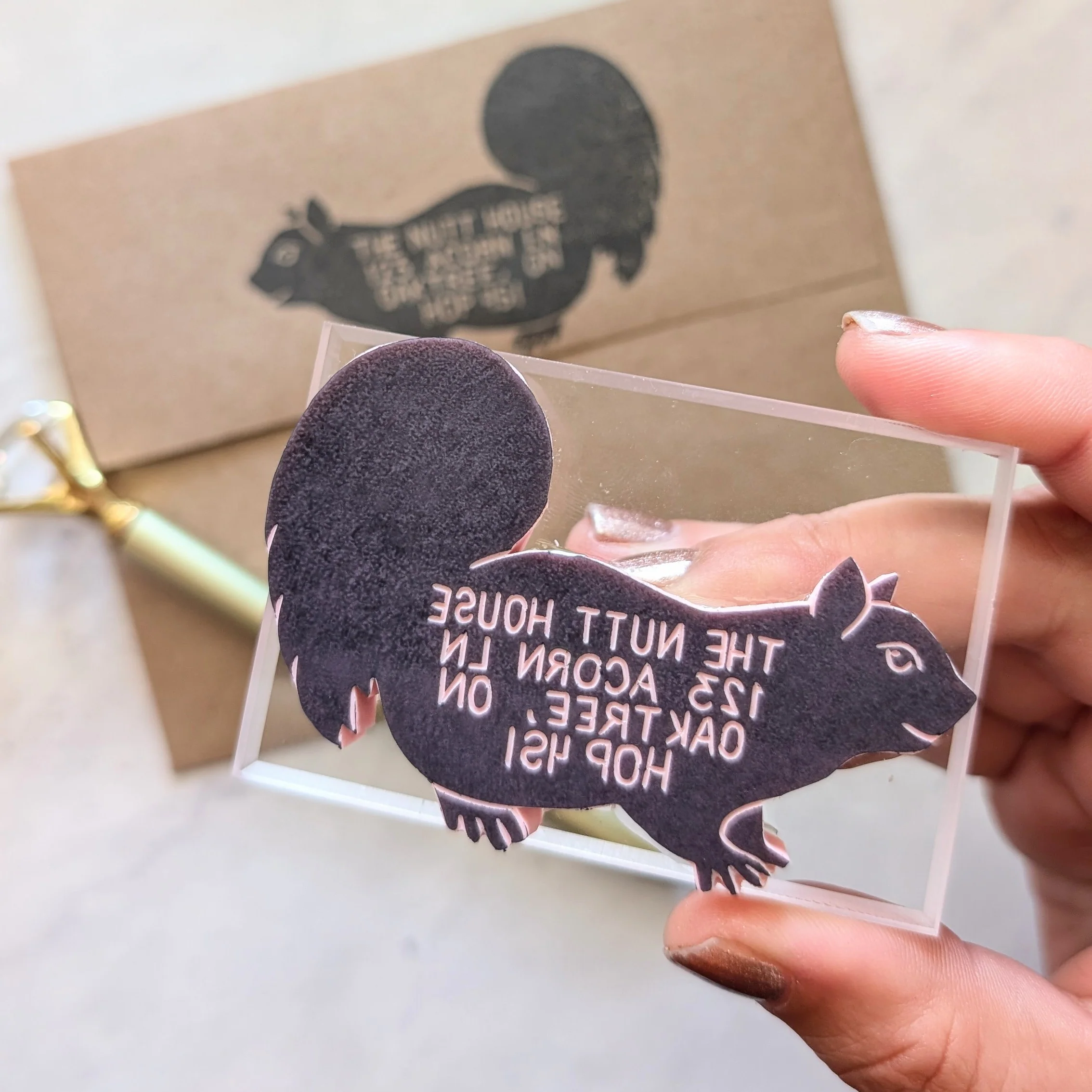 Return Address Squirrel Stamp | Salt & Paper - Image 2