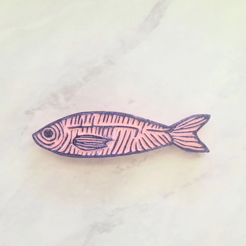 Sardine Rubber Stamp | Salt & Paper - Image 2