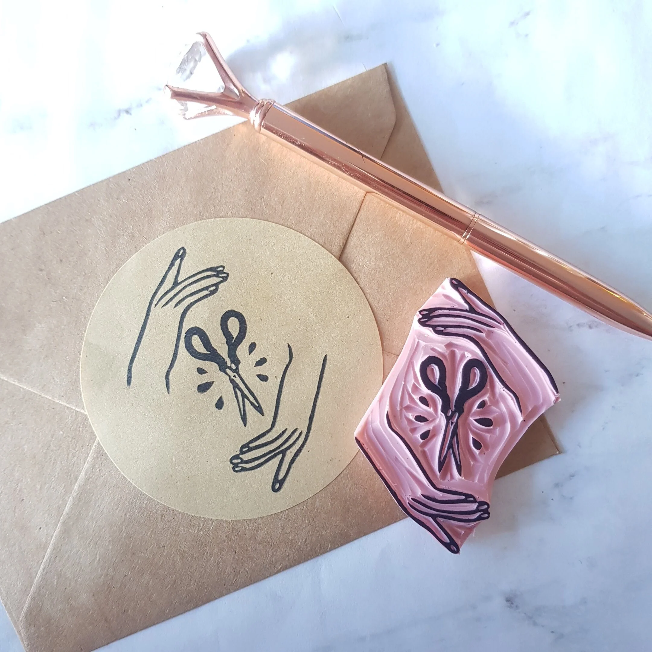 Scissors Rubber Stamp | Salt & Paper - Image 3