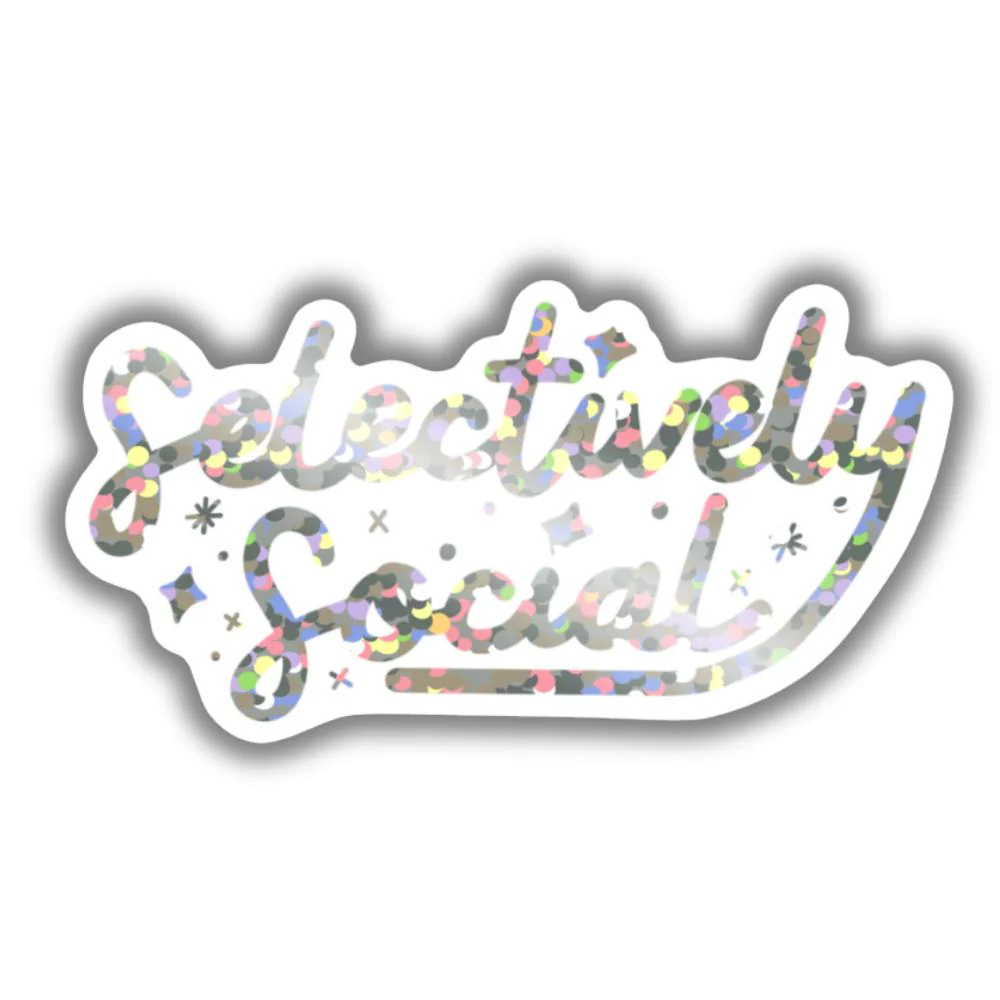 Selectively Social Holographic Sticker | Wholesale Case 6