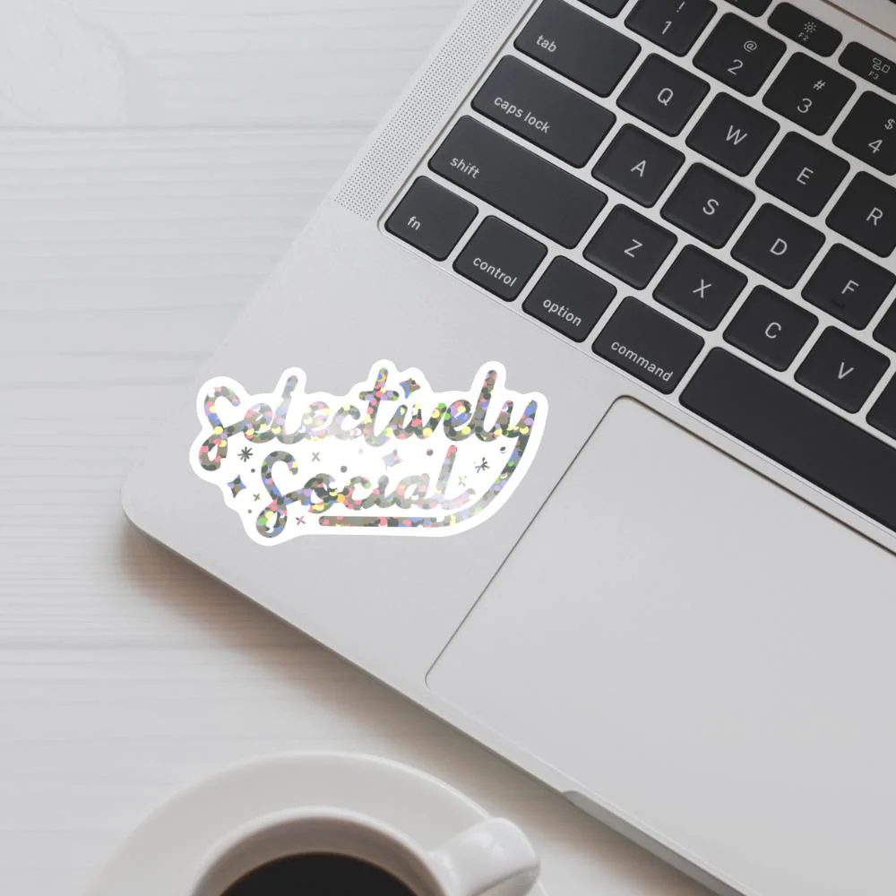 Selectively Social Holographic Sticker | Wholesale Case 6 - Image 2