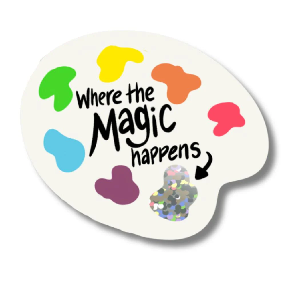 Where The Magic Happens Glitter Sticker | Salt & Paper